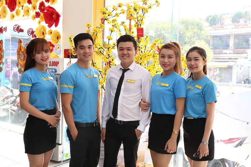 Mẫu áo đồng phục cho nhân viên siêu thị điện máy